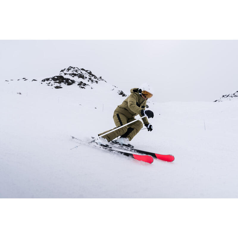 Geventileerde dames ski-jas die veel bewegingsvrijheid biedt 900 kaki