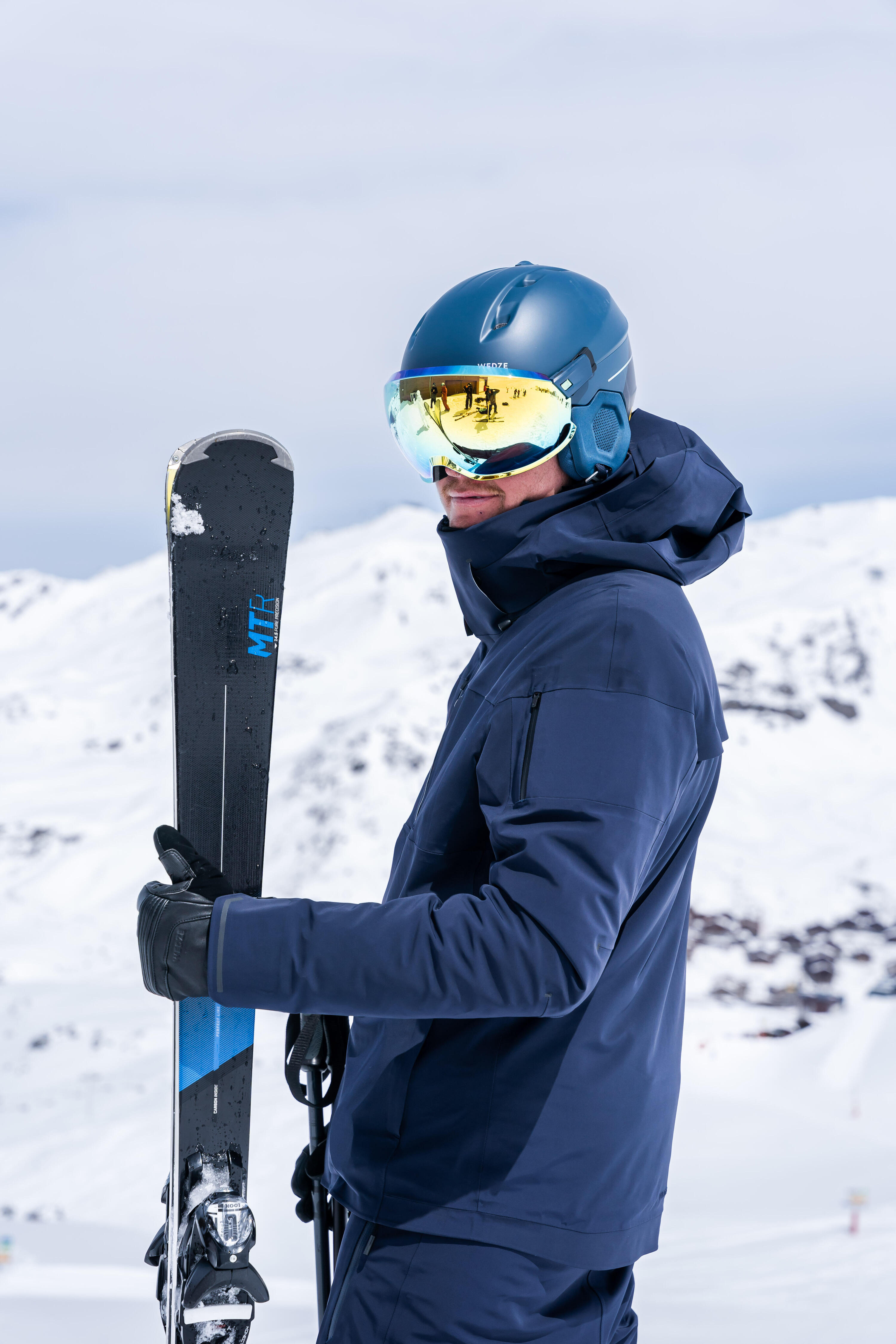 Veste de ski ventilée qui assure la liberté de mouvement homme, 900 bleu marine 18/25