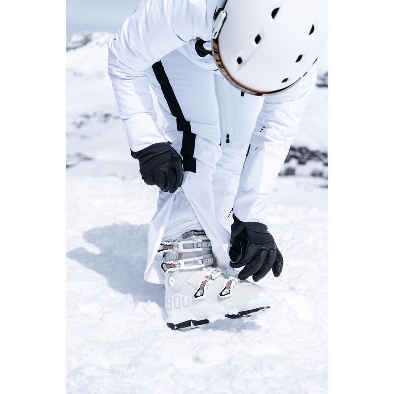 Pantalon de ski respirant qui assure la liberté de mouvement femme, 900 blanc