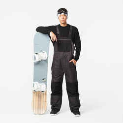 Αδιάβροχη σαλοπέτα snowboard σε φαρδιά γραμμή για ενήλικες SNB 500 - Μαύρο
