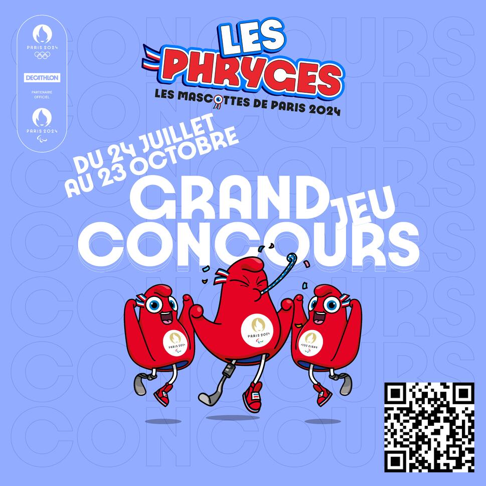 Tshirt Les Mascottes de Paris 2024 Enfant MASCOTTE PARIS 2024 Decathlon