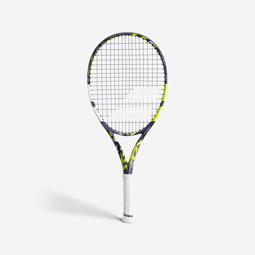 Tennisschläger Kinder - Pure Aero 25 Zoll besaitet schwarz/gelb