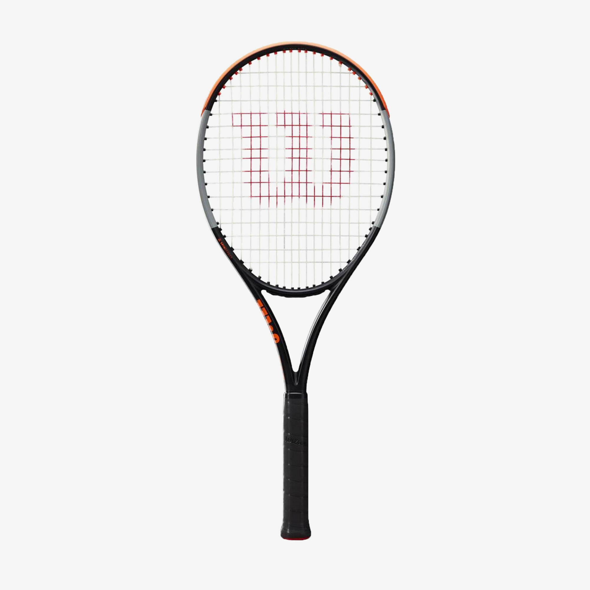 WILSON Adult Tennis Racket Burn 100LS V4 280 g - Black/Orange