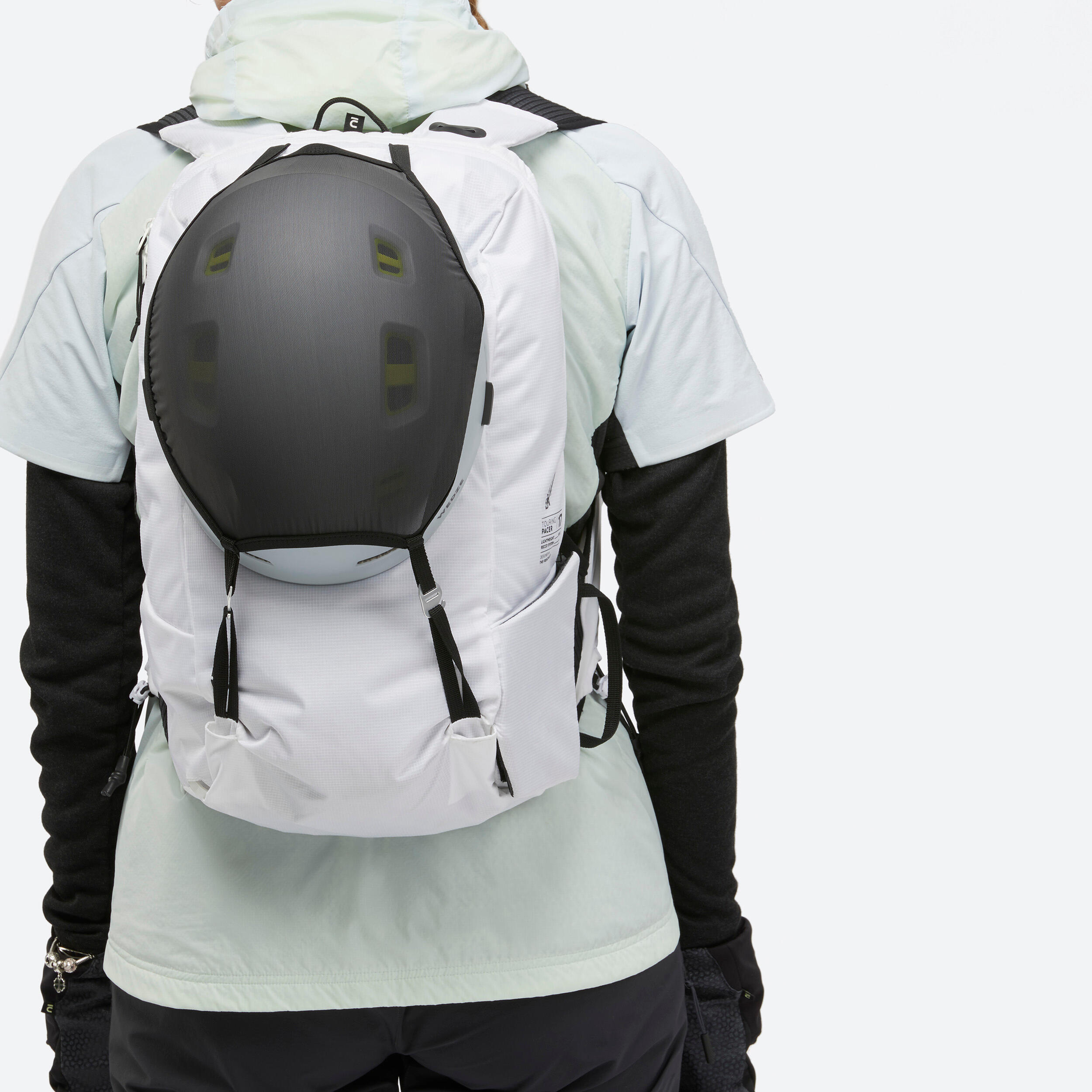 Ski Touring Backpack 17 L - PACER  White and Black 9/18