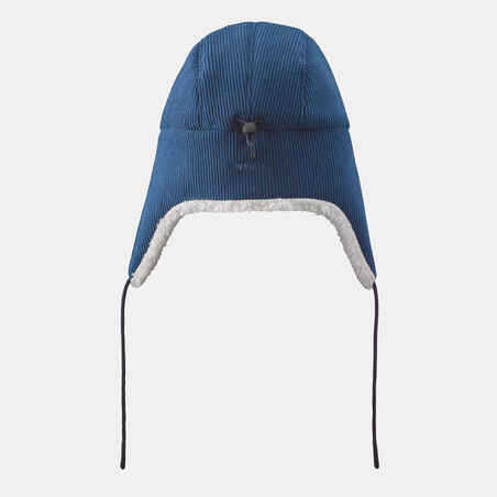 Suaugusiųjų aksomo traperio kepurė, mėlyna