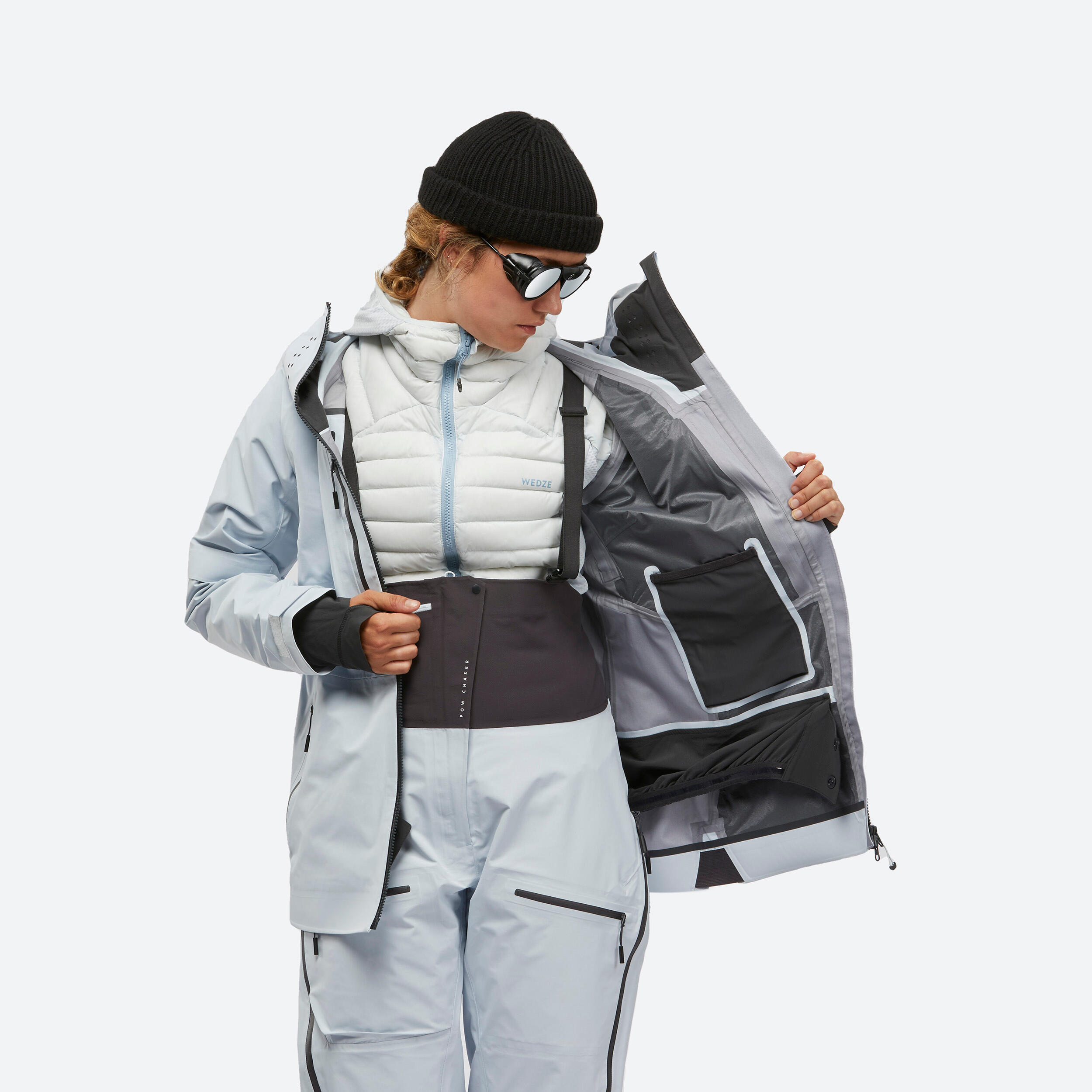 Manteau de ski femme FR 900 bleu