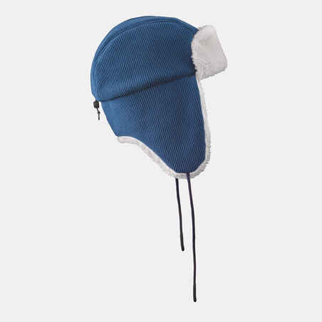 ADULT VELVET TRAPPER HAT - BLUE