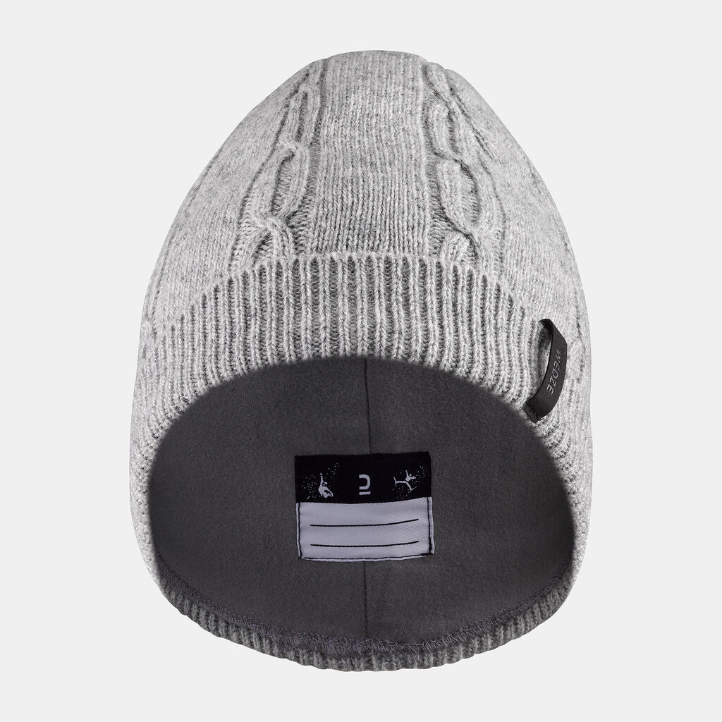 BONNET DE SKI ENFANT TORSADE GRIS