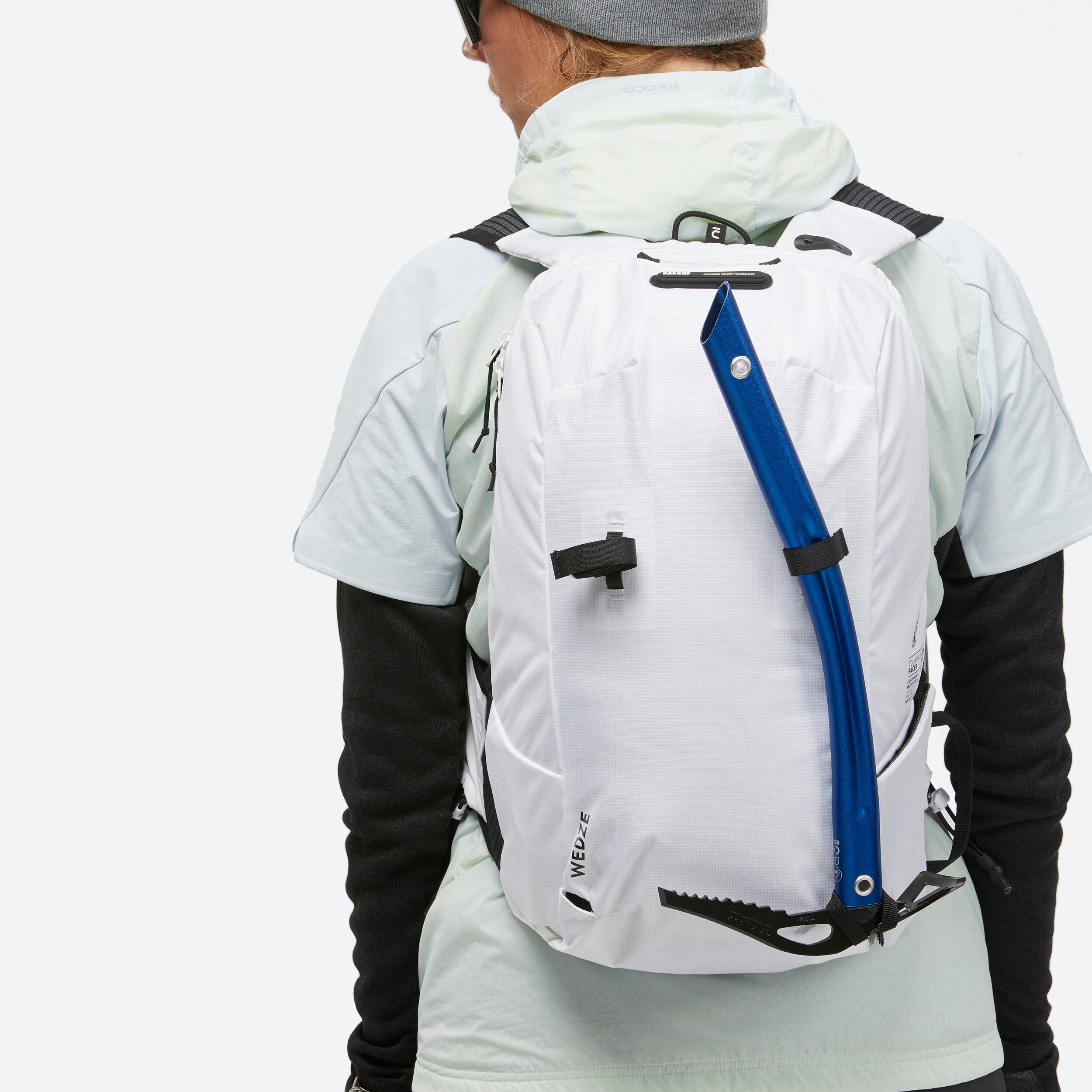 Ski Touring Backpack 17 L - PACER  White and Black 10/18