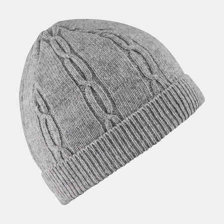 KIDS’ CABLE-KNIT SKI HAT GREY