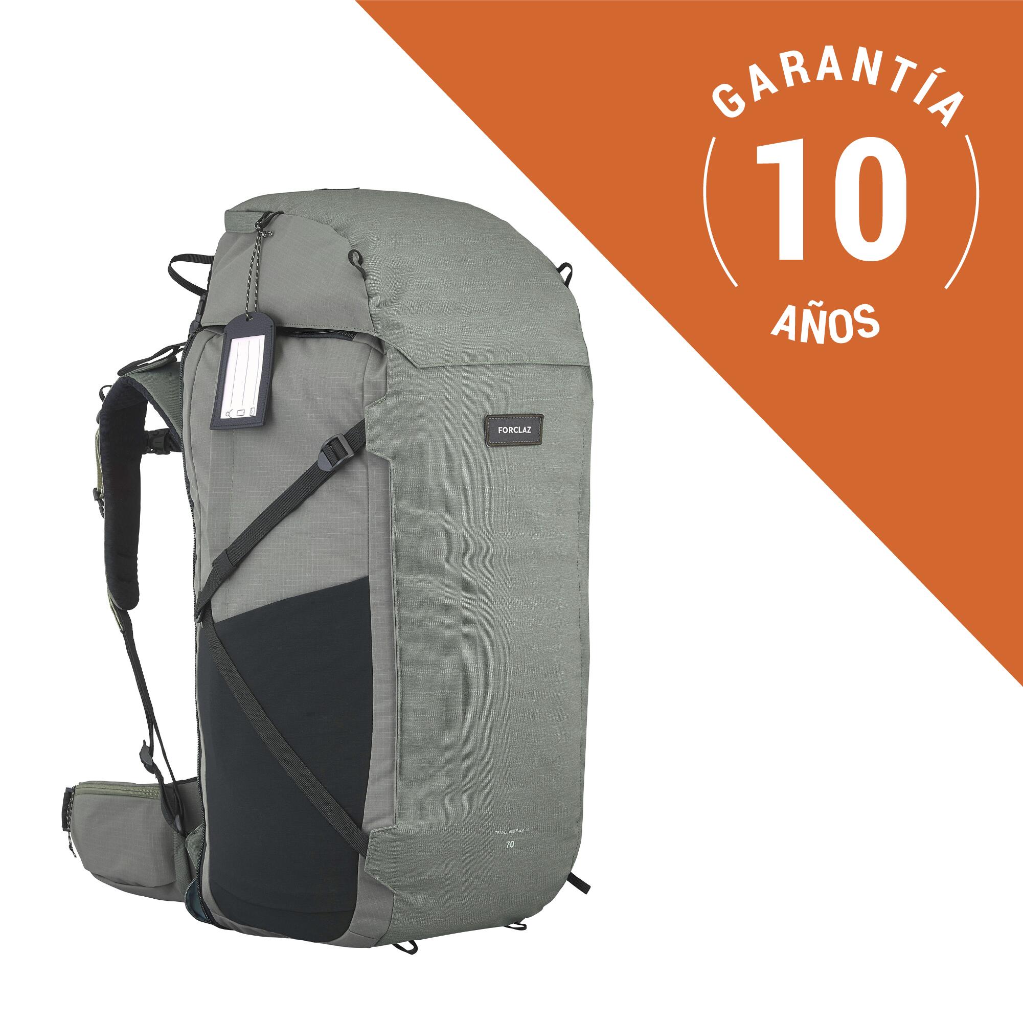 Mochila montaña y trekking viaje 70+6 L Hombre Forclaz Travel 500 5/18