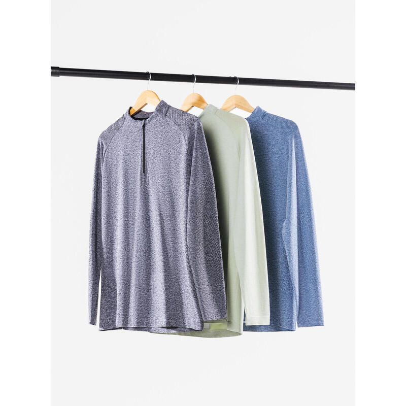 Men's Half Zip Long Sleeve T-shirt 900