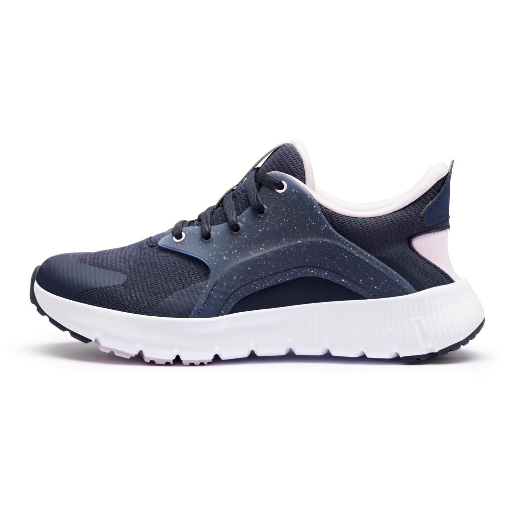 Tenis de caminar para pie ancho azules para mujer SW500.1