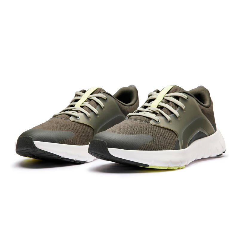 Wandelsneakers voor heren breed model SW500.1 groen