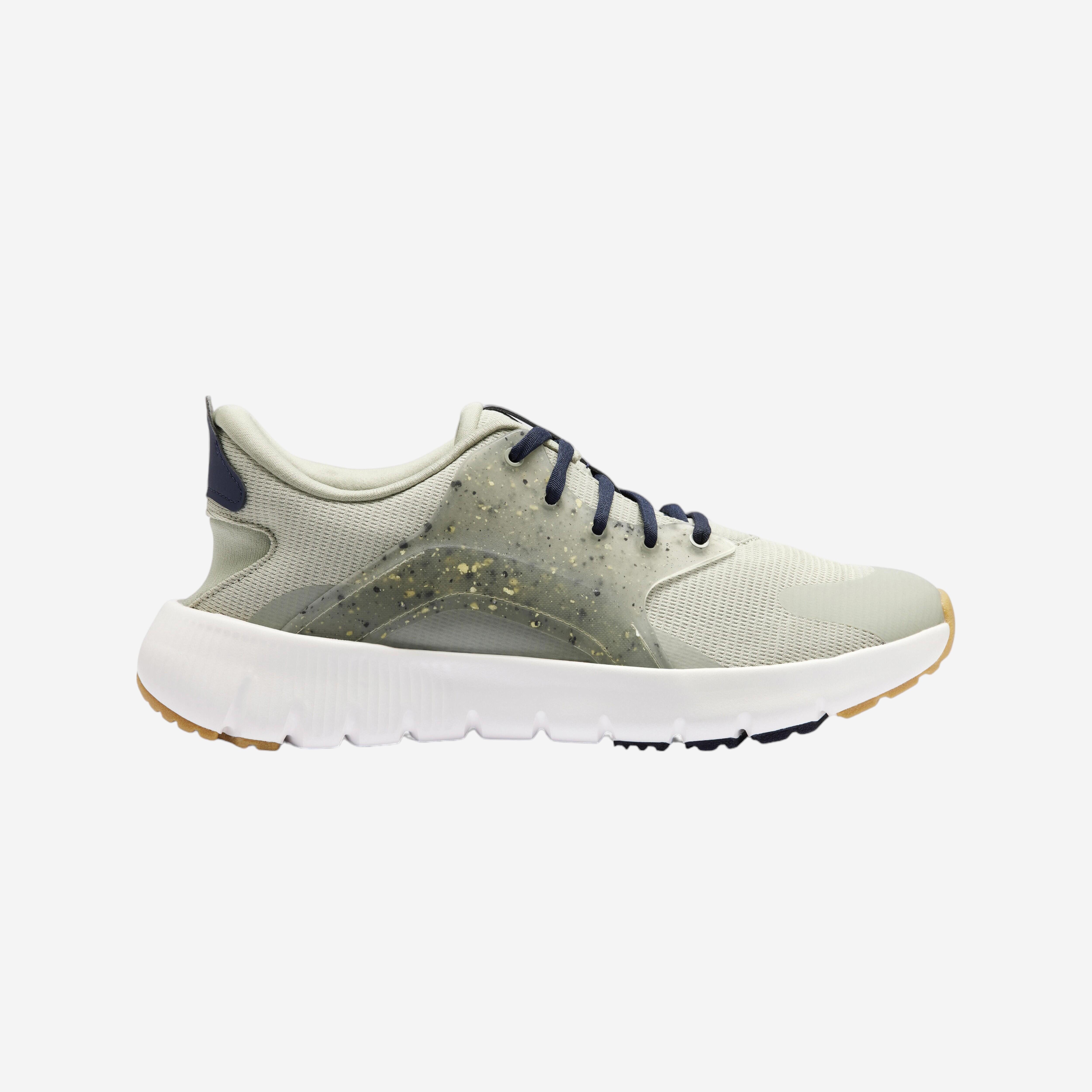 Men's standard-feet walking sneakers, SW500.1 khaki green