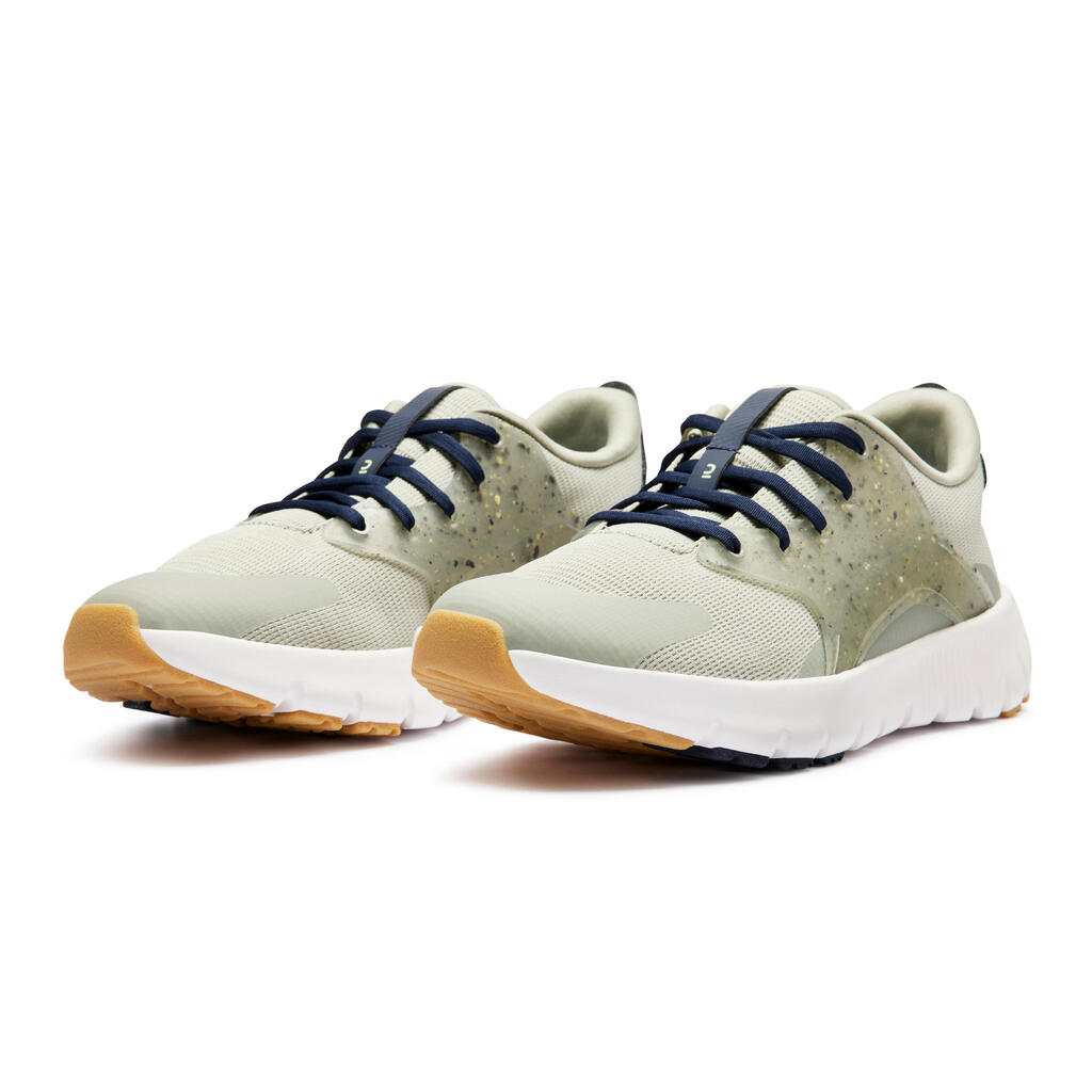 SW500.1 MEN'S WALKING SHOES STANDARD FEET - GREEN/KHAKI