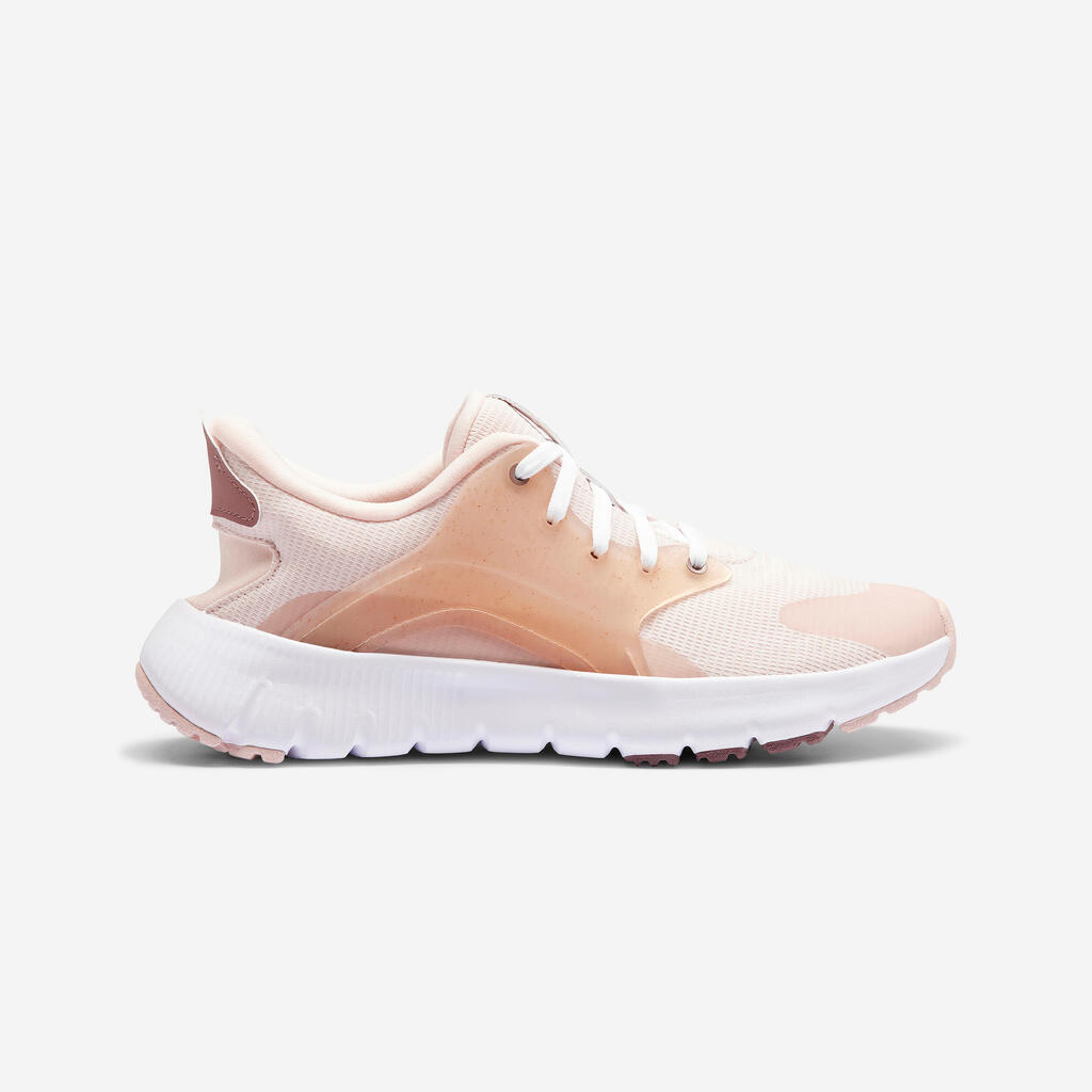 Tenis de caminar para pie estándar rosas para mujer SW500