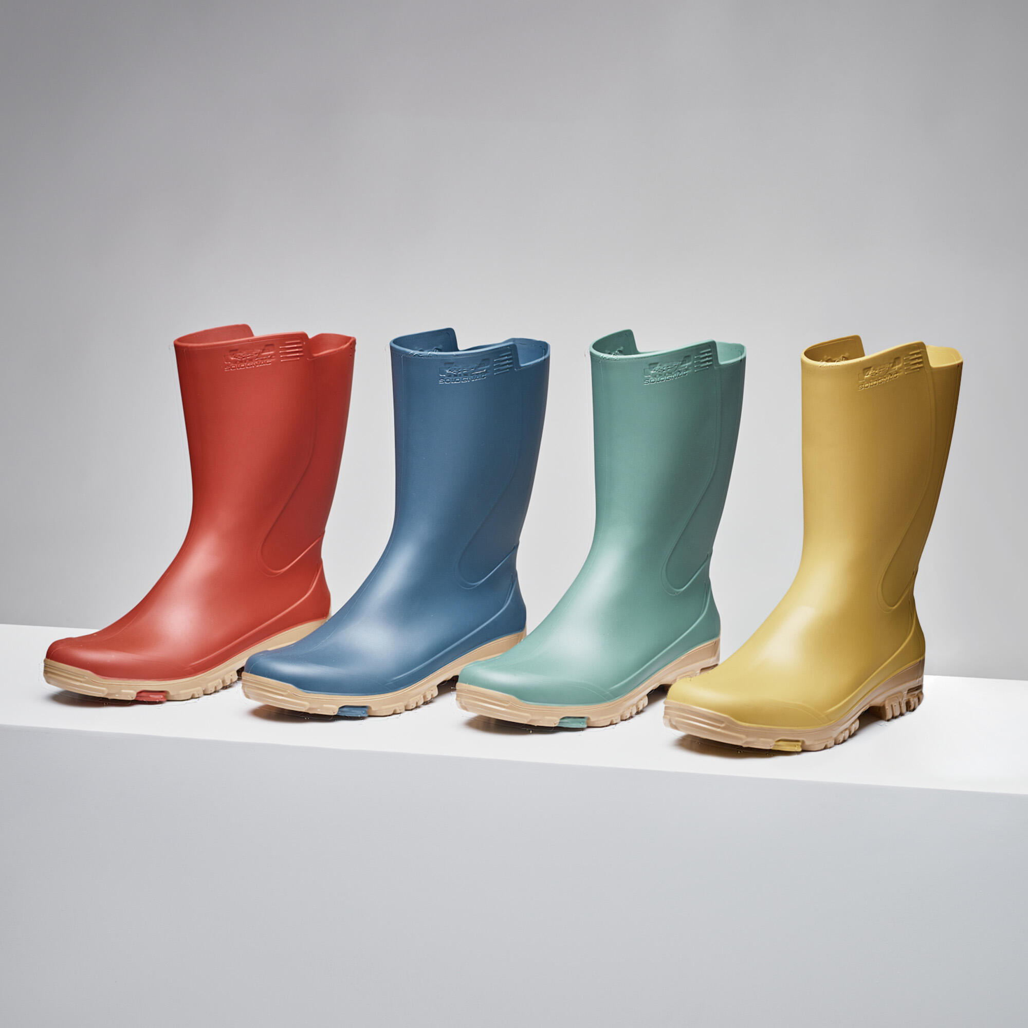 WOMEN'S RAIN BOOTS 100 BLUE