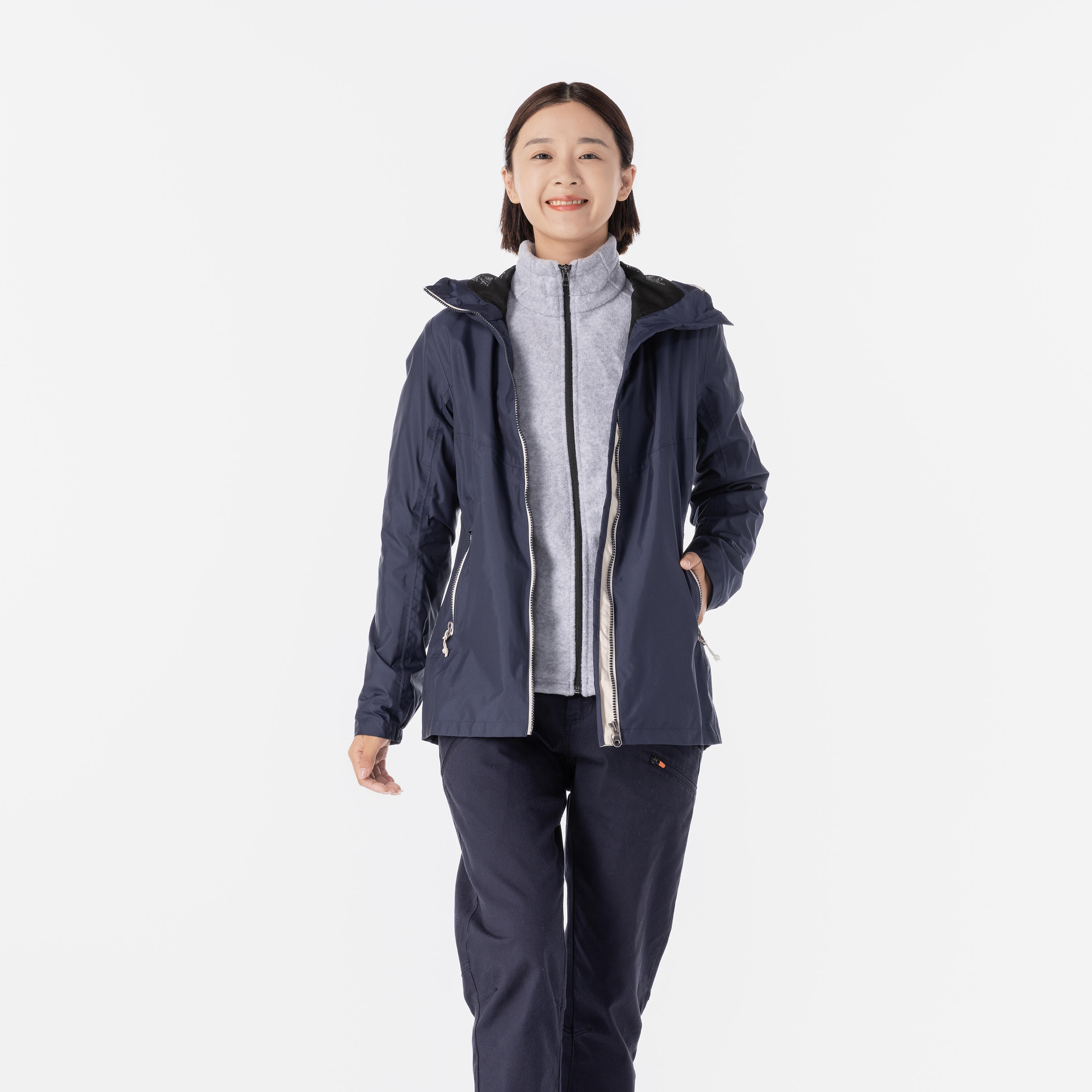 Gebraucht - Regenjacke Segeln Damen wasserdicht winddicht 100 marineblau 33/52