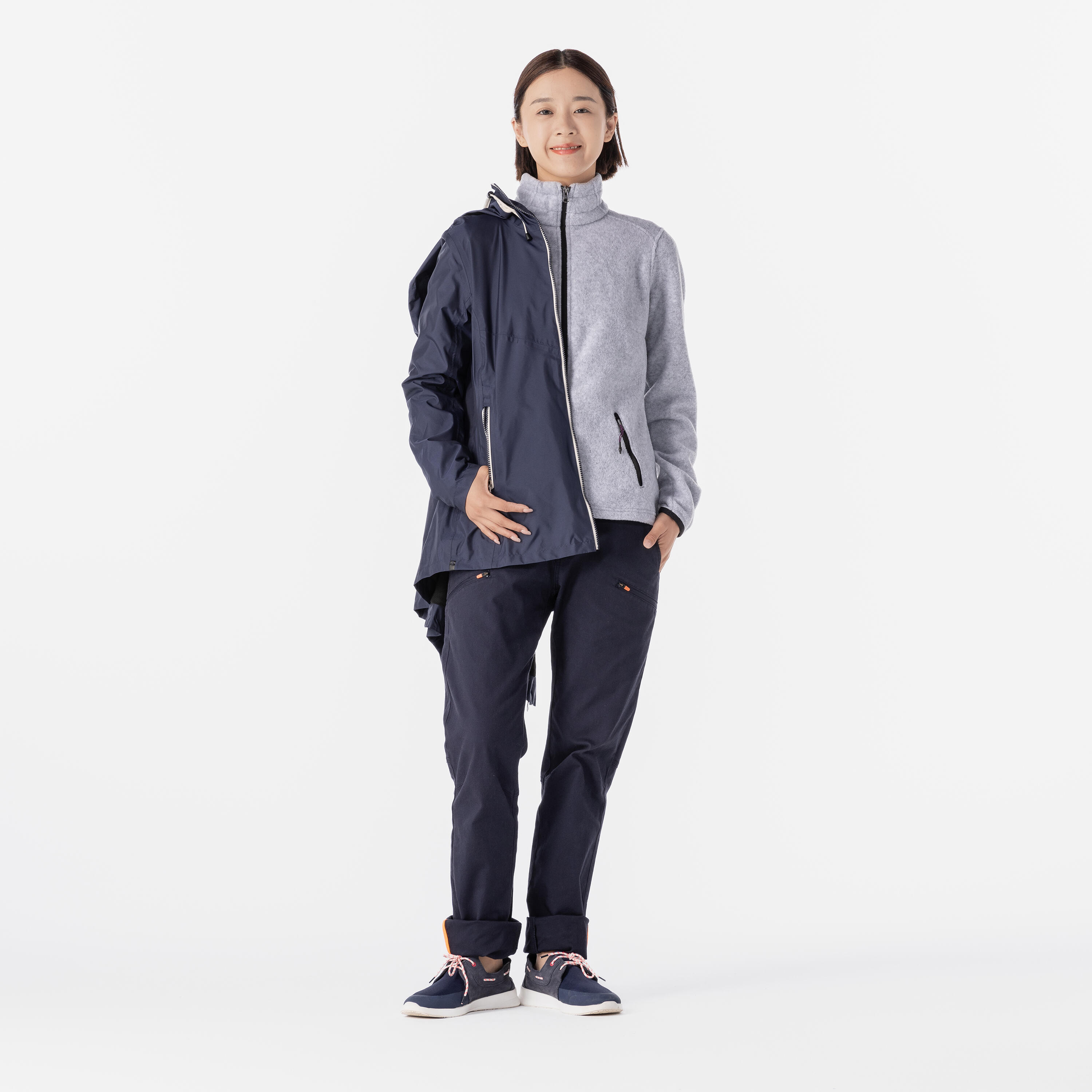 Gebraucht - Regenjacke Segeln Damen wasserdicht winddicht 100 marineblau 37/52