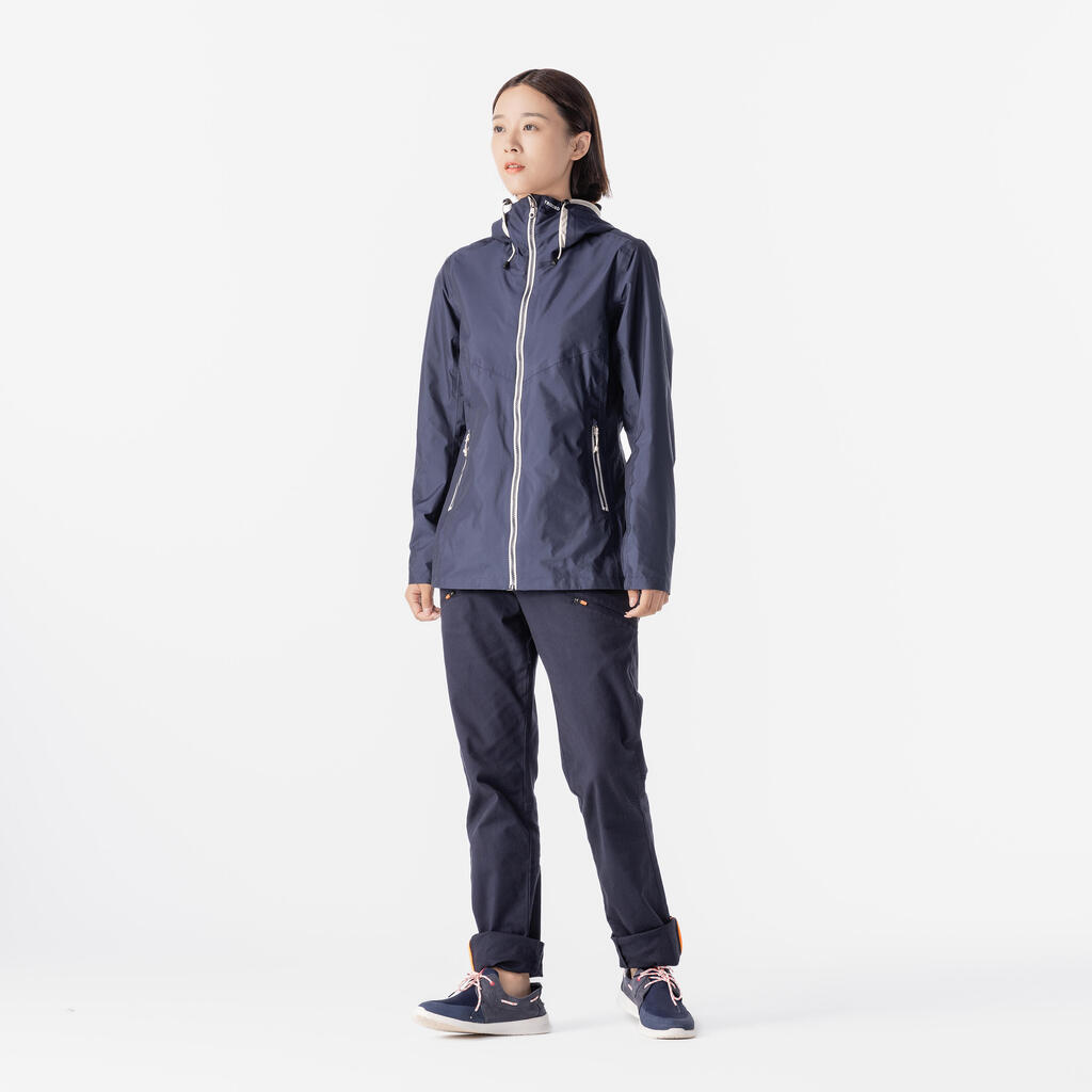 Segeljacke Regenjacke Damen wasserdicht - Sailing 100 ocker