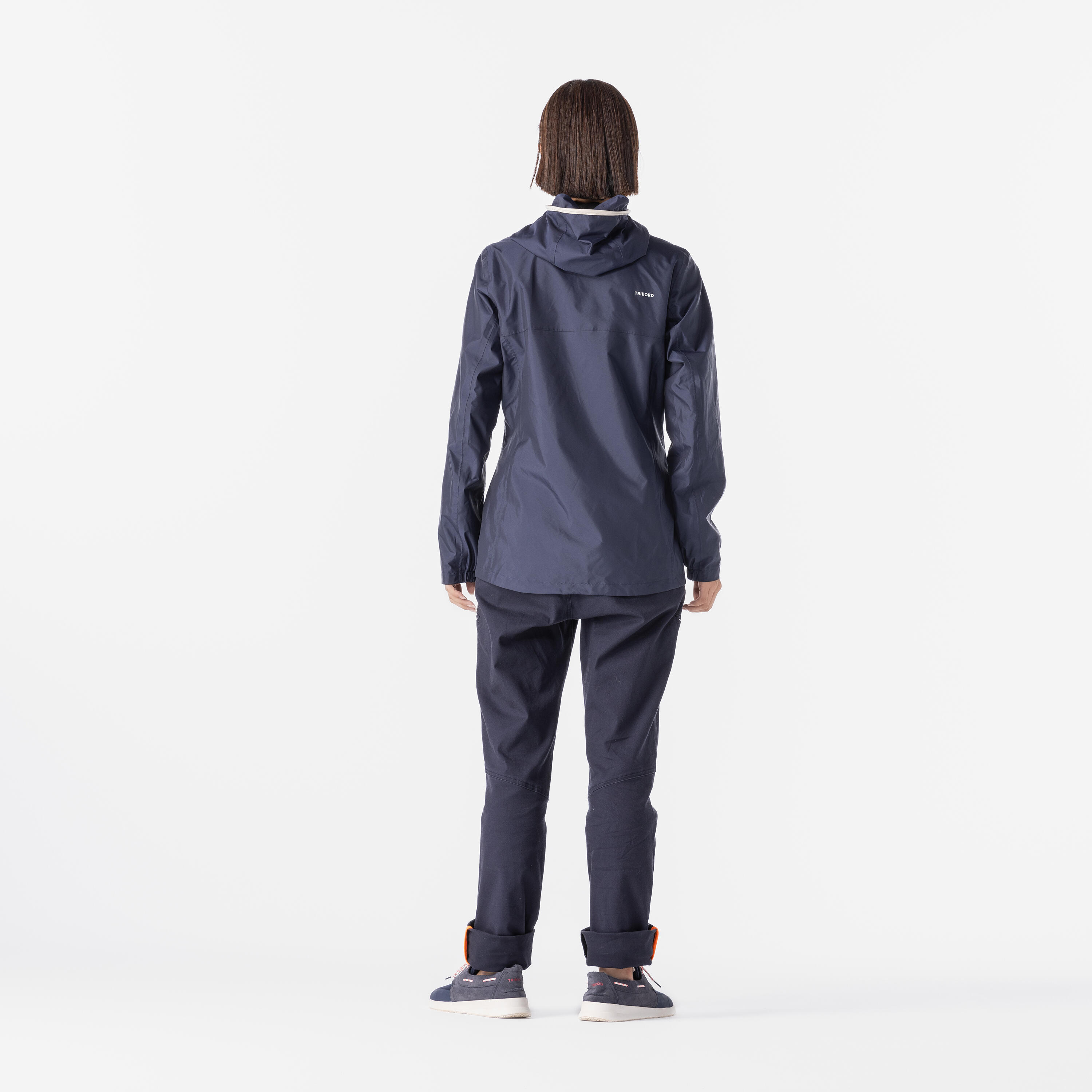 Gebraucht - Regenjacke Segeln Damen wasserdicht winddicht 100 marineblau 40/52