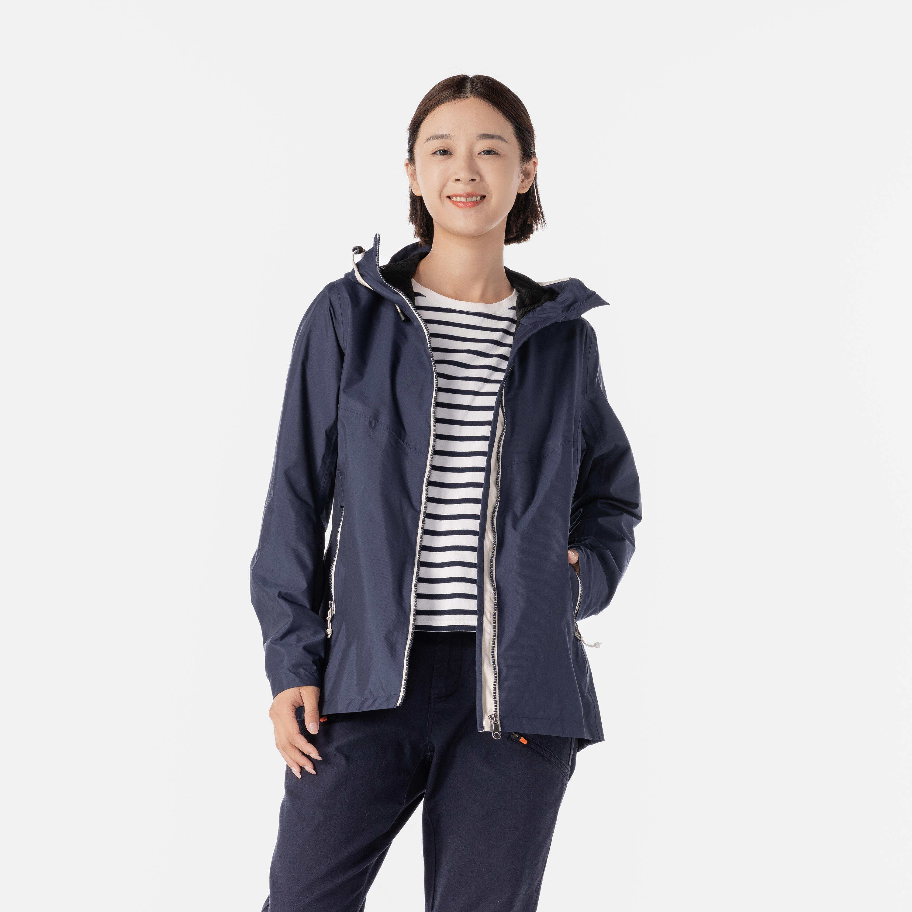 Gebraucht - Regenjacke Segeln Damen wasserdicht winddicht 100 marineblau 41/52