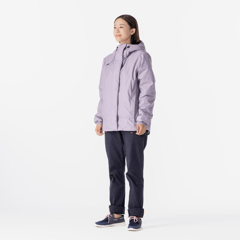 Women's waterproof sailing and rain jacket SAILING 100 purple