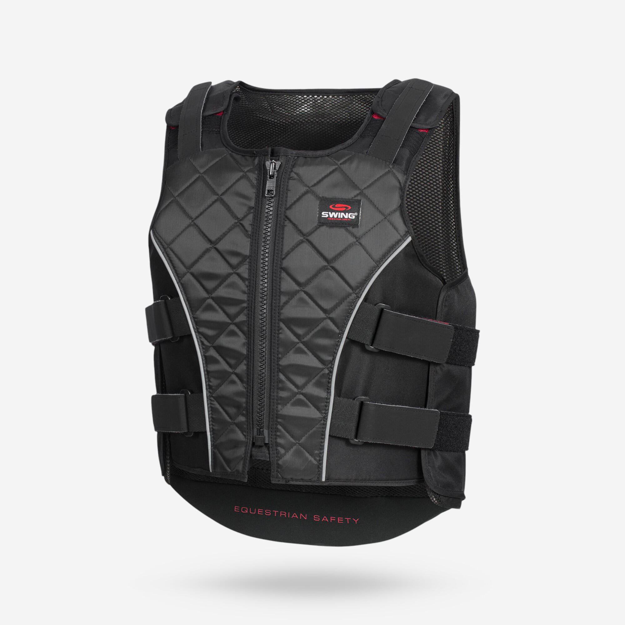 Bodyprotector voor ruitersport voor volwassenen zwart 1/2