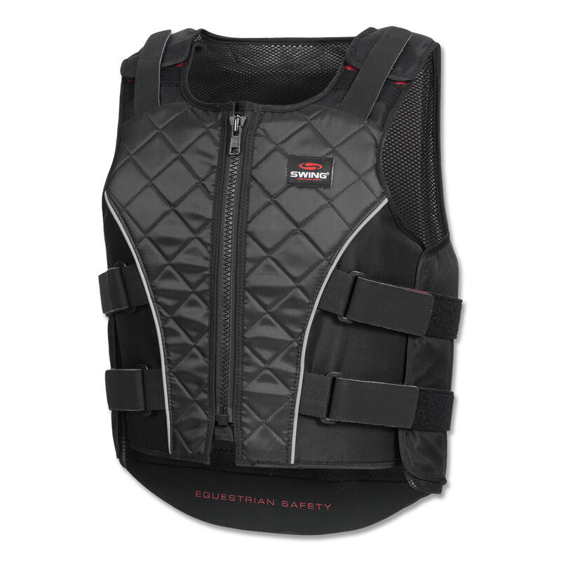 Bodyprotector voor ruitersport voor volwassenen zwart