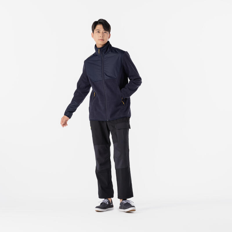 Men's warm sailing fleece 500 - Blue/black