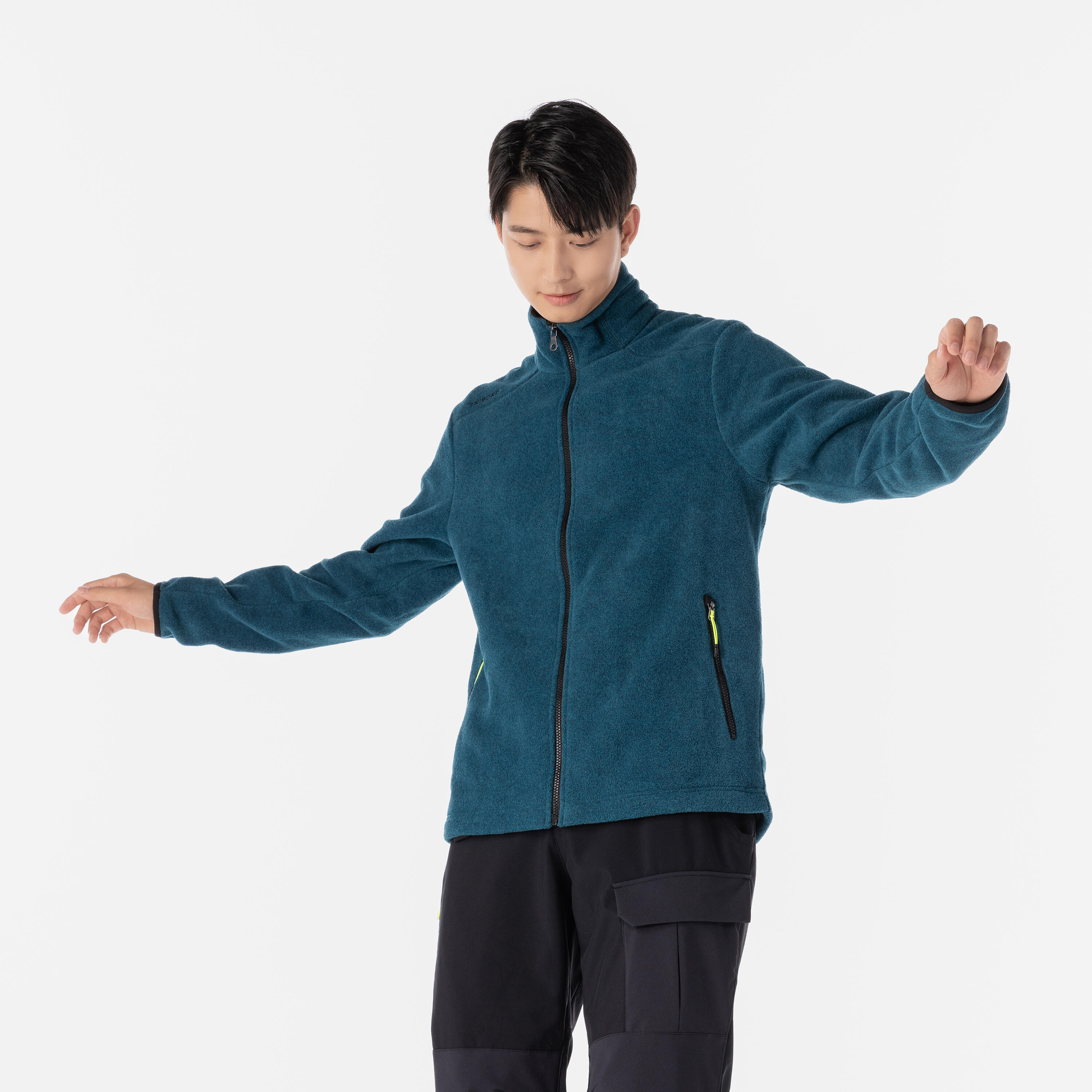 Chaqueta polar Hombre perlante azul 5/8