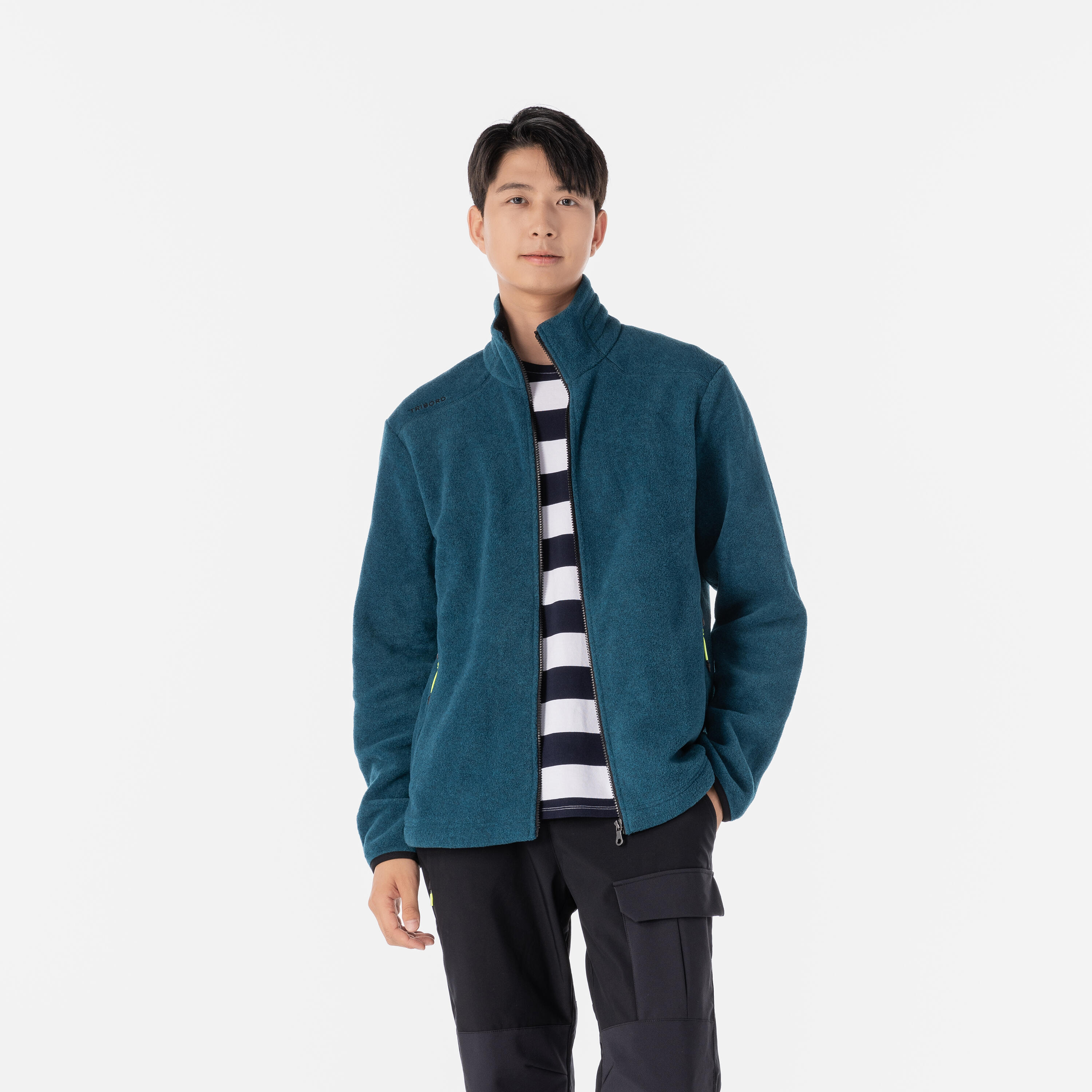 Chaqueta polar Hombre perlante azul 2/8
