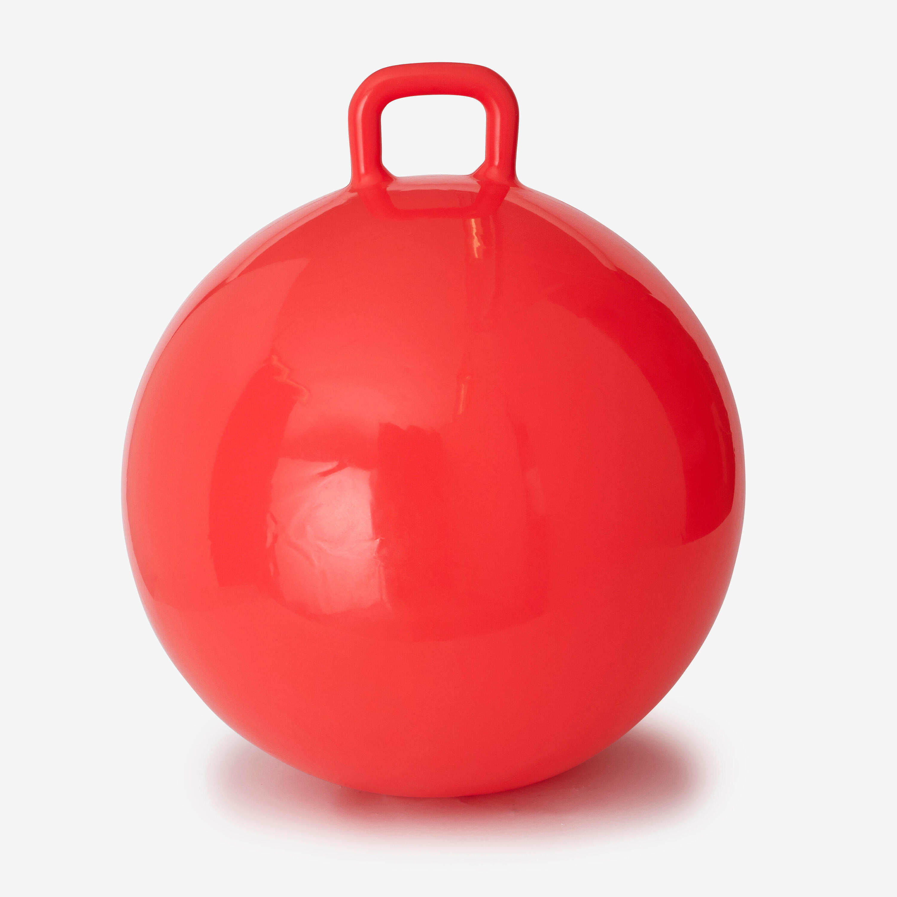 DOMYOS Palla per saltare bambino con maniglia 57cm rossa