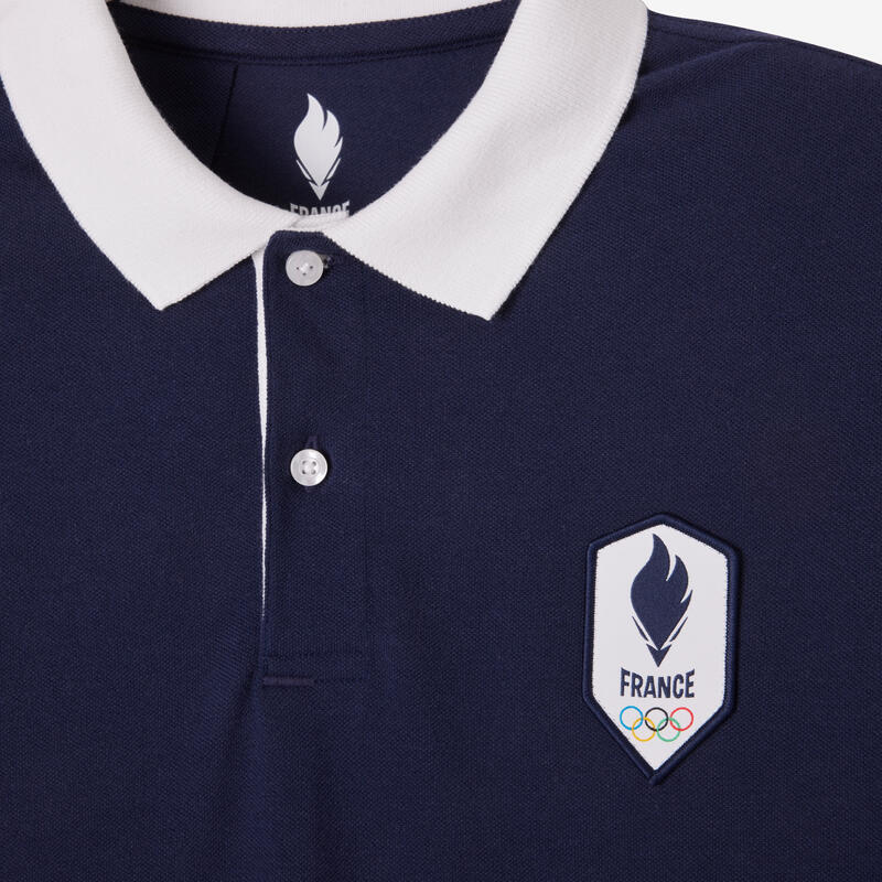 Polo Equipe de France Olympique Mixte bleu