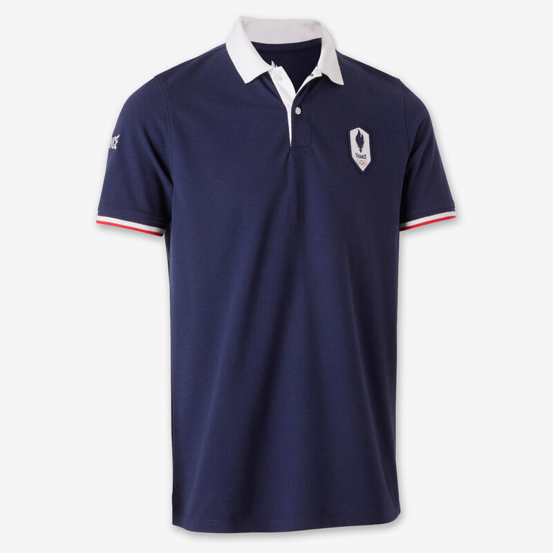 Polo Equipe de France Olympique Mixte bleu