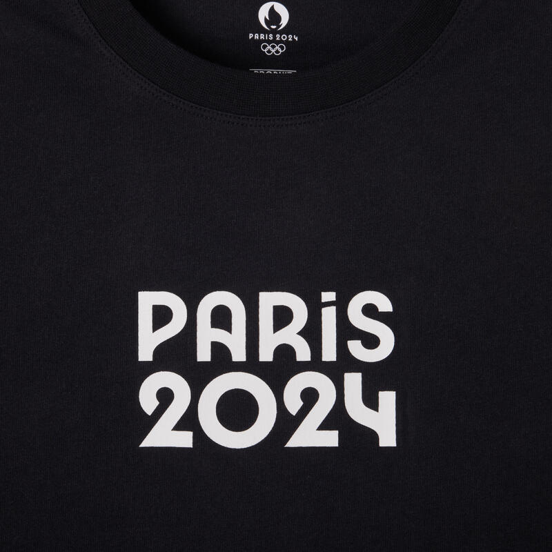 T-shirt manches courtes Paris 2024 Celebrate essentiel adulte noir