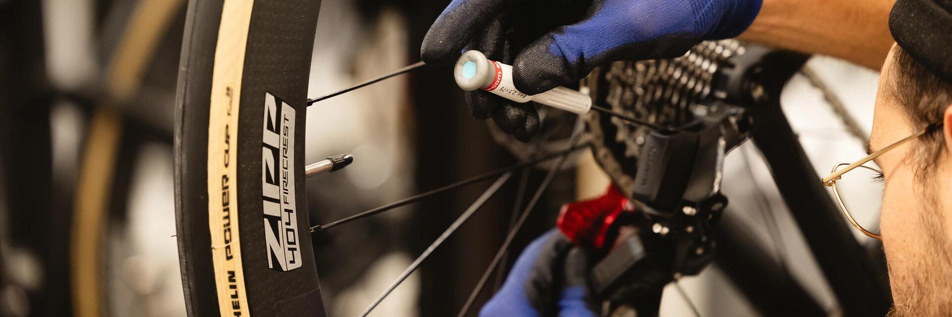 Man fixing a bike