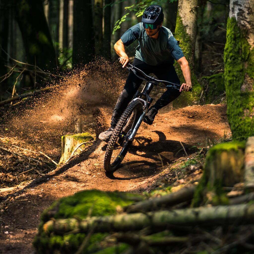 Horská cyklistika v lese