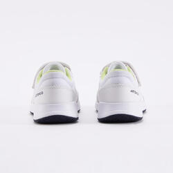 Chaussures de tennis à scratchs Enfant - Essentiel KD blanc jaune