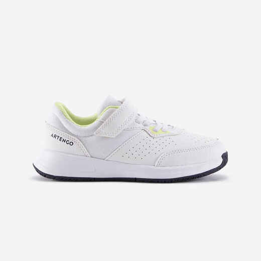 
      Chaussures de tennis à scratchs Enfant - Essentiel KD blanc jaune
  