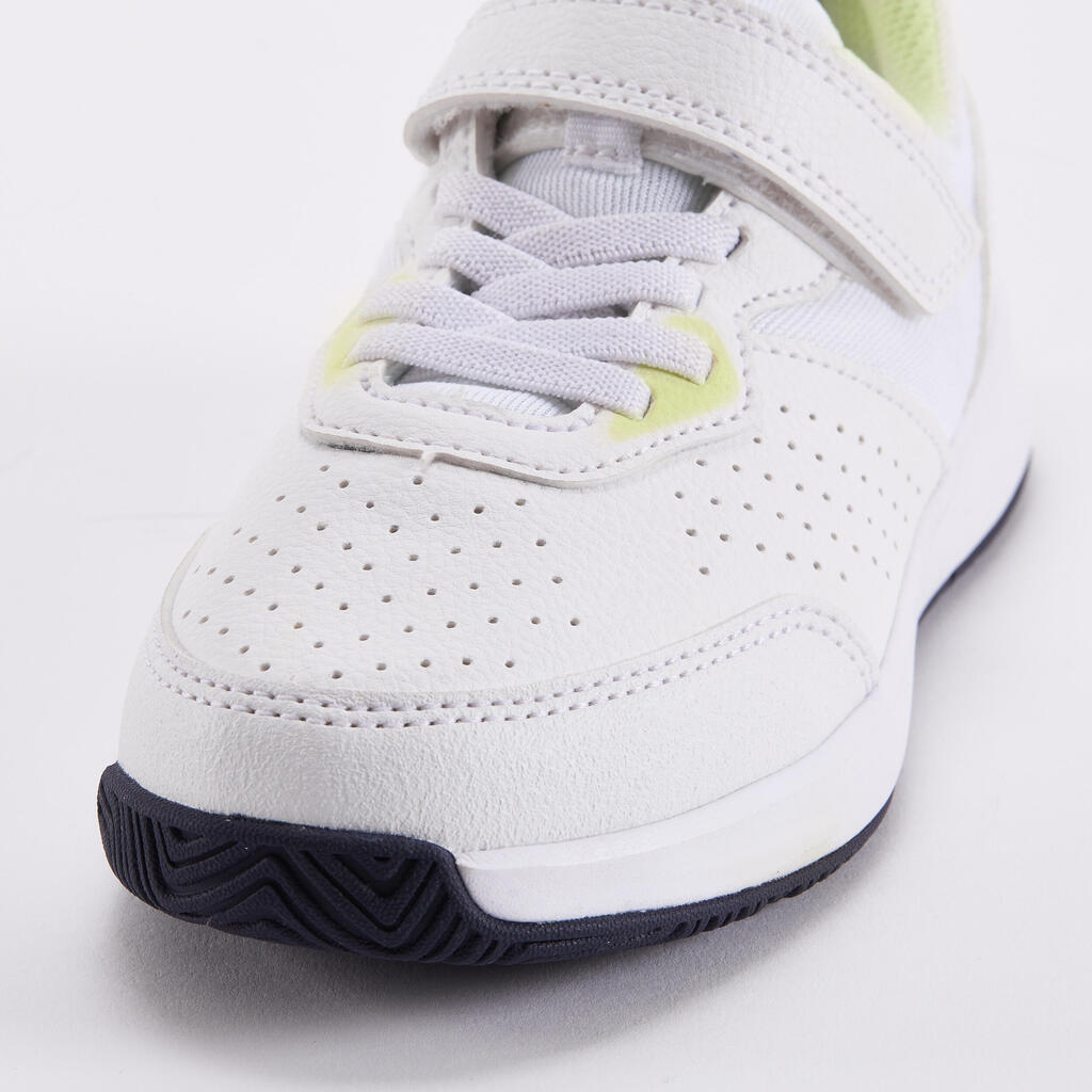 Calzado de tennis con tira de velcro blanco y amarillo para niños Essential KD