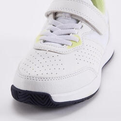 Chaussures de tennis à scratchs Enfant - Essentiel KD blanc jaune