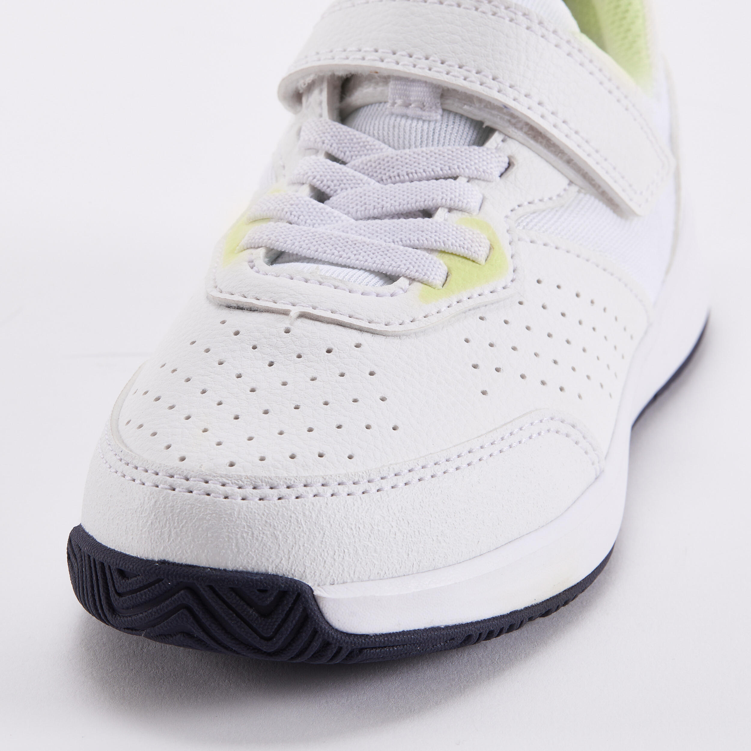Kids' Rip-Tab Tennis Shoes Essential KD - White & Yellow 4/8