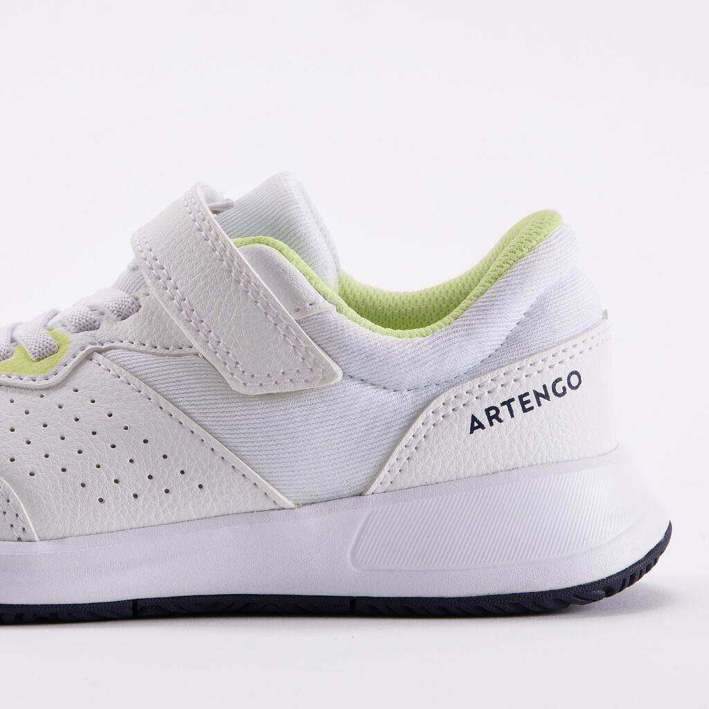 Chaussures de tennis à scratchs Enfant - Essentiel KD blanc jaune