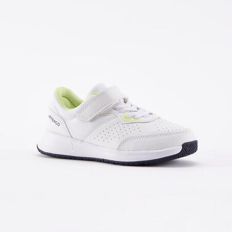 Chaussures de tennis à scratchs Enfant - Essentiel KD blanc jaune