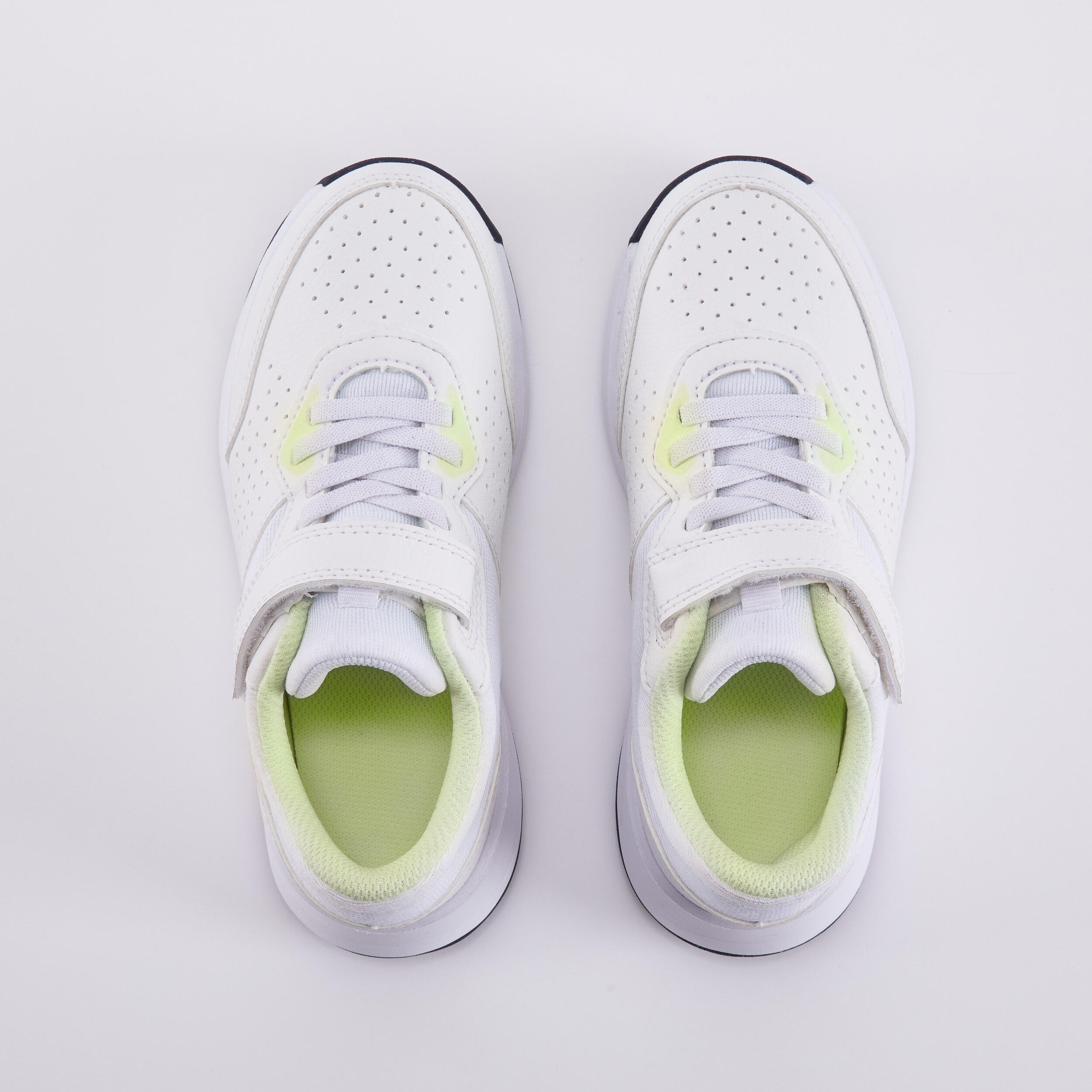 Kids' Rip-Tab Tennis Shoes Essential KD - White & Yellow 8/8