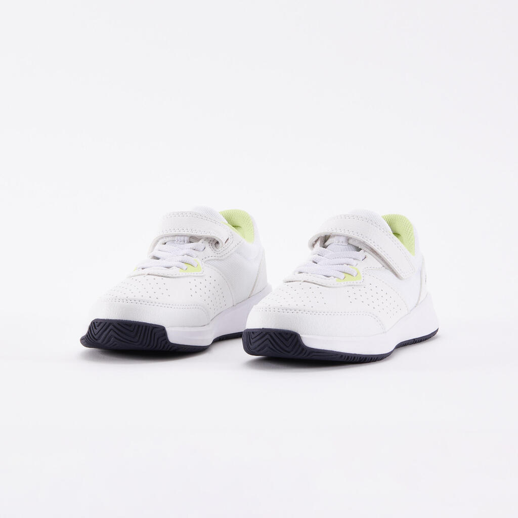 Calzado de tennis con tira de velcro blanco y amarillo para niños Essential KD