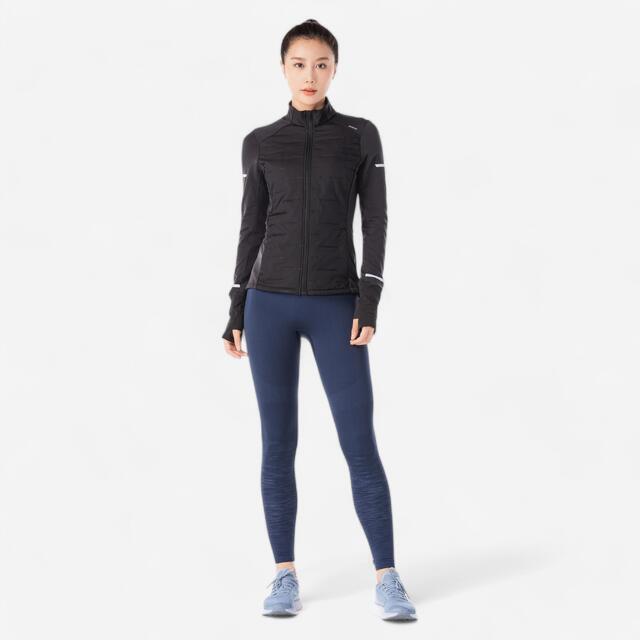 Laufjacke Damen warm - schwarz
