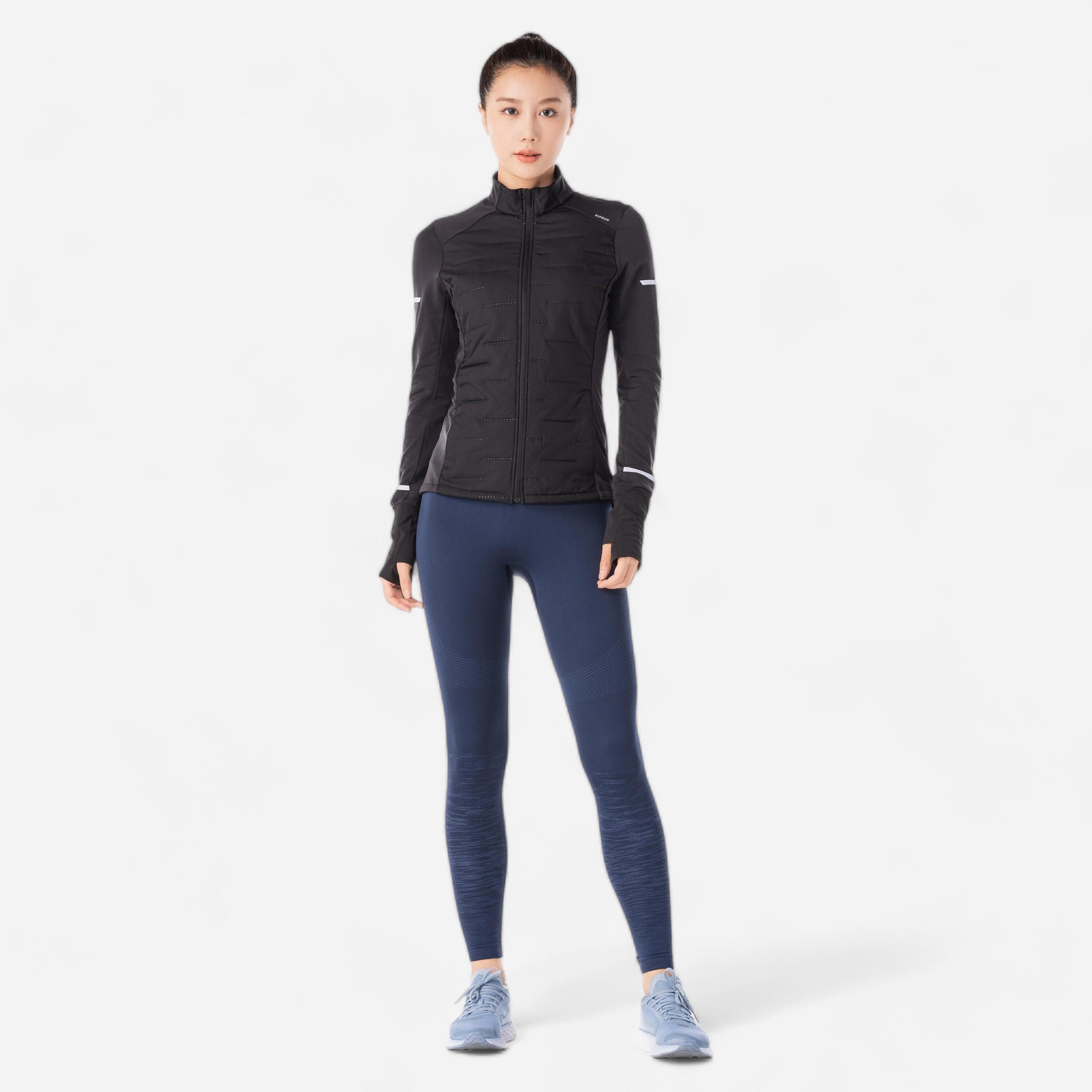 WOMEN S KIPRUN WARM JACKET BLACK
